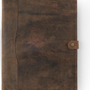 Geniune Leather Portfolio, Binder, Business Portfolio for Men and Women, Leather Padfolio, Document Card Holder, Resume Folder, Business Padfolio for Men & Women
